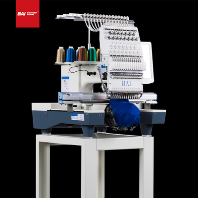 Machine principale simple de broderie d'ordinateur de T-shirt de chapeau de chapeau d'aiguilles de BAI 12 pour automatique